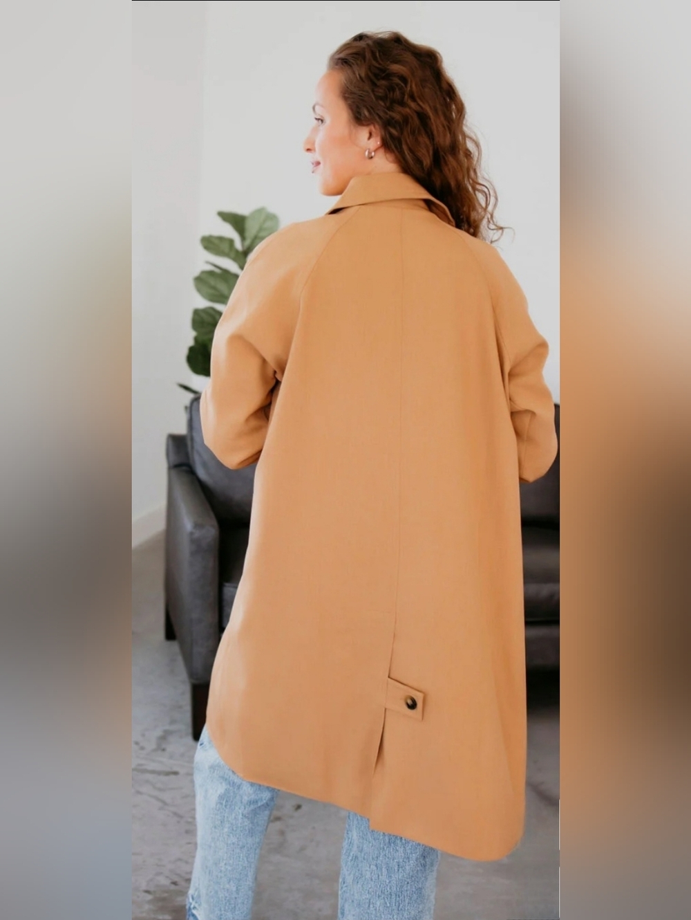 Hem & Thread Camel Trench Coat - Picture 4 of 8